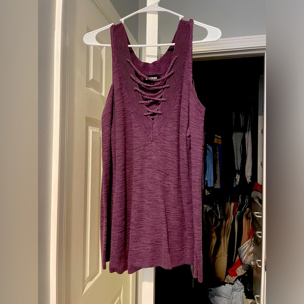 Express Sleeveless Off the Shoulder Top